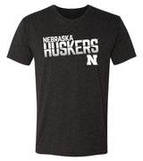 Nebraska Huskers Premium Tri-Blend Tee Shirt - Huskers Stripe Fade