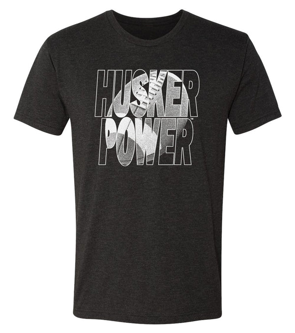 Nebraska Huskers Premium Tri-Blend Tee Shirt - Husker Power Football