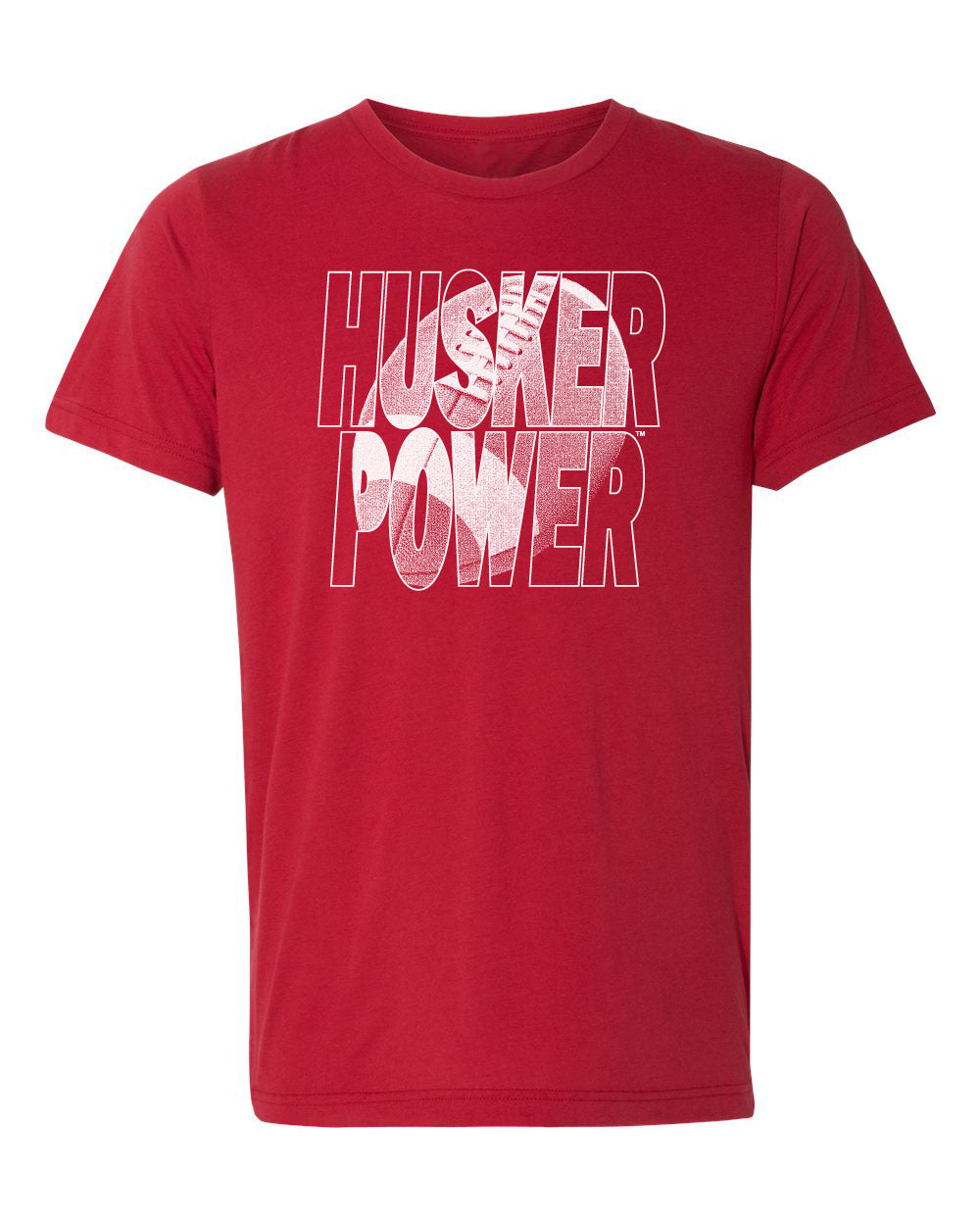 Nebraska Huskers Premium Tri-Blend Tee Shirt - Husker Power Football