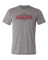 Nebraska Huskers Premium Tri-Blend Tee Shirt - Striped HUSKERS Football Laces