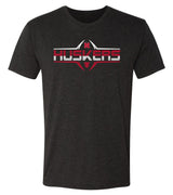 Nebraska Huskers Premium Tri-Blend Tee Shirt - Striped HUSKERS Football Laces