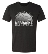 Nebraska Huskers Premium Tri-Blend Tee Shirt - Nebraska Basketball Logo