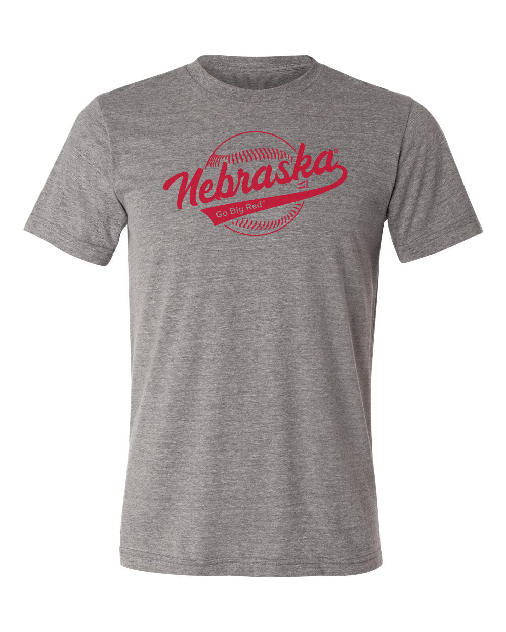 Nebraska Huskers Premium Tri-Blend Tee Shirt - Script Nebraska Baseball