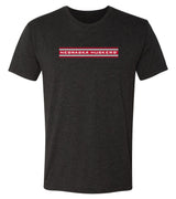 Nebraska Huskers Premium Tri-Blend Tee Shirt - Nebraska Huskers Horiz Stripe