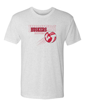 Nebraska Huskers Premium Tri-Blend Tee Shirt - Nebraska Volleyball Huskers Times 3