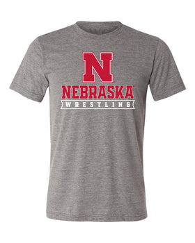 Nebraska Huskers Premium Tri-Blend Tee Shirt - Nebraska Wrestling