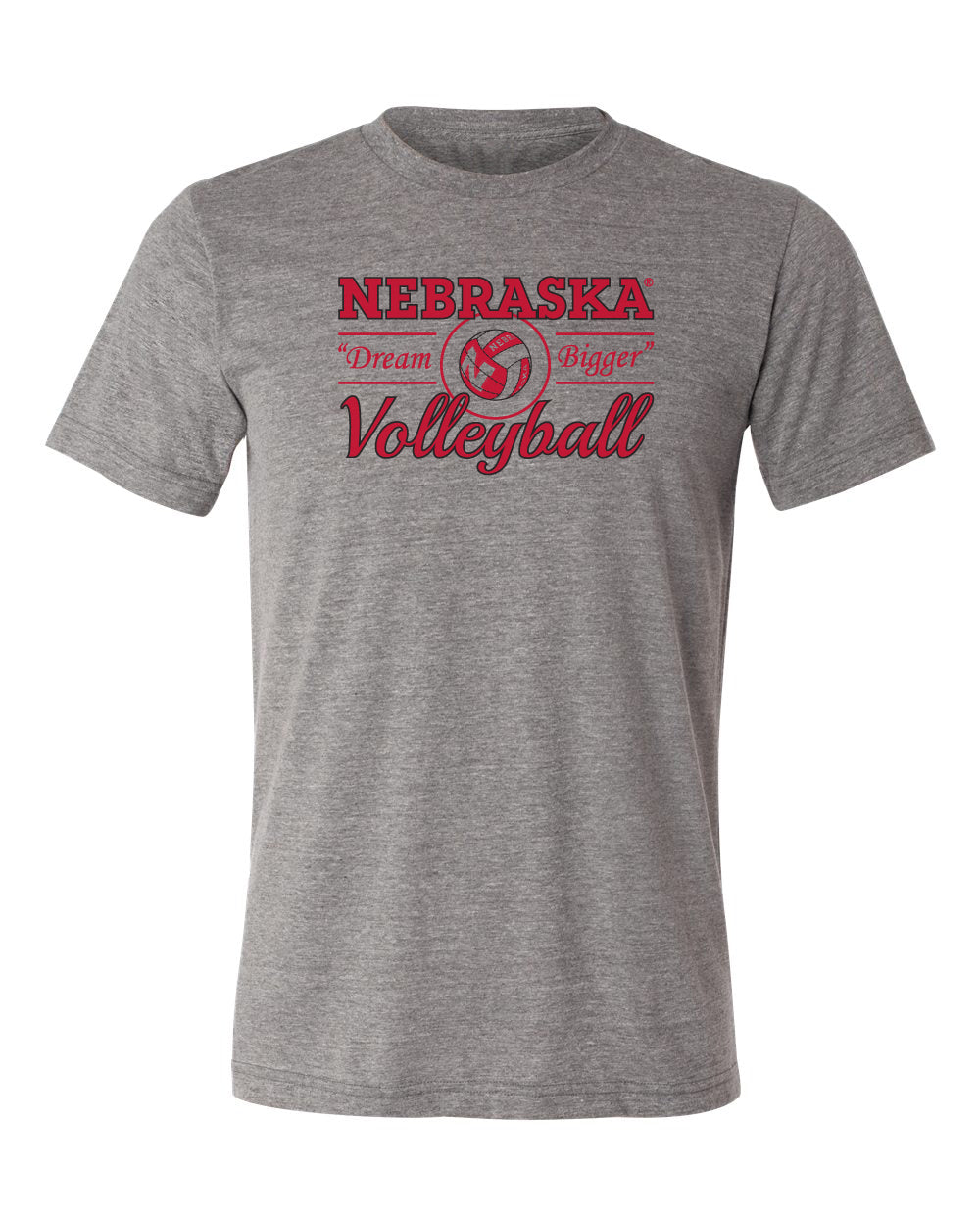 Nebraska Huskers Premium Tri-Blend Tee Shirt - Nebraska Volleyball Dream Bigger