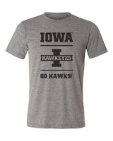 Iowa Hawkeyes Premium Tri-Blend Tee Shirt - Iowa Hawkeyes - Go Hawks
