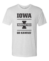 Iowa Hawkeyes Premium Tri-Blend Tee Shirt - Iowa Hawkeyes - Go Hawks