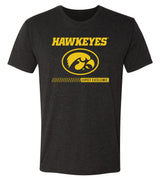 Iowa Hawkeyes Premium Tri-Blend Tee Shirt - Hawkeyes with Oval Tigerhawk - Expect Excellence