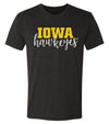 Iowa Hawkeyes Premium Tri-Blend Tee Shirt - Iowa Script Hawkeyes