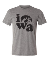 Iowa Hawkeyes Premium Tri-Blend Tee Shirt - Iowa Stacked