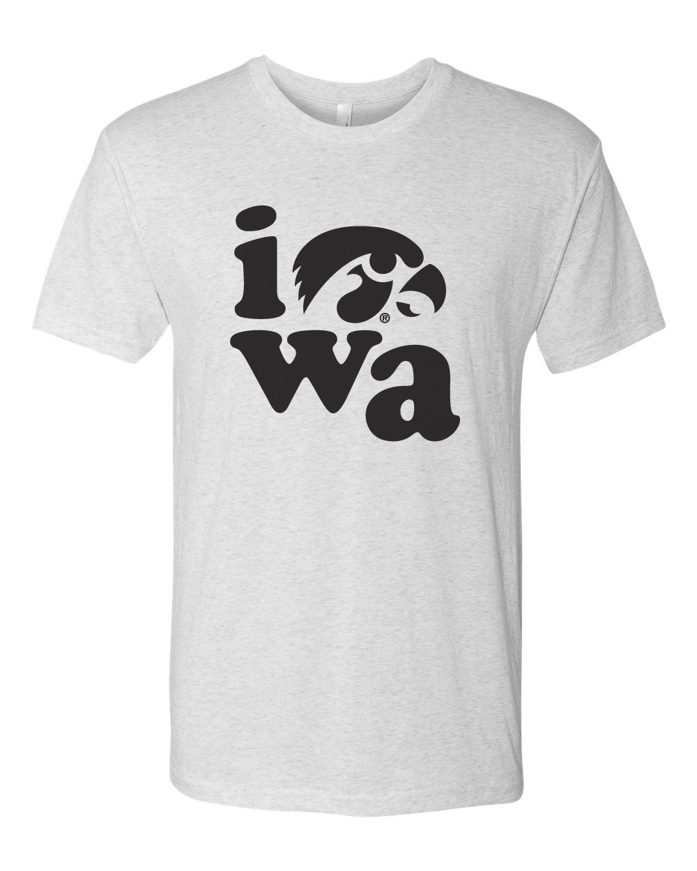 Iowa Hawkeyes Premium Tri-Blend Tee Shirt - Iowa Stacked
