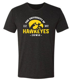 Iowa Hawkeyes Premium Tri-Blend Tee Shirt - The University of Iowa Hawkeyes EST 1847