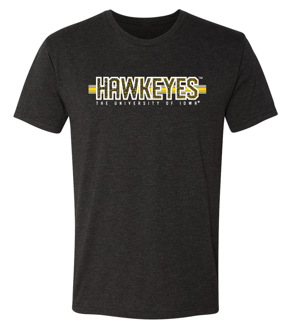 Iowa Hawkeyes Premium Tri-Blend Tee Shirt - Hawkeyes Horizontal Stripe