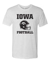 Iowa Hawkeyes Premium Tri-Blend Tee Shirt - Iowa Football Helmet on White