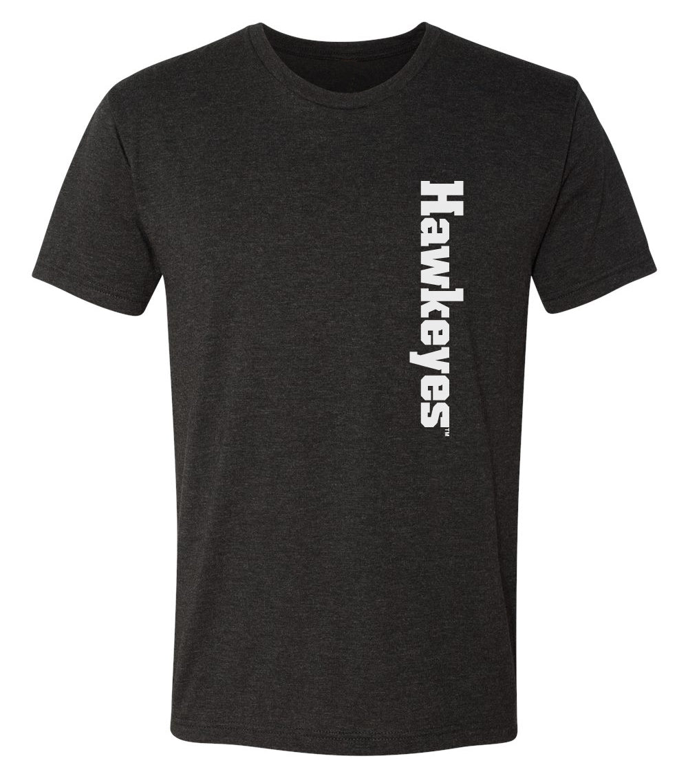 Iowa Hawkeyes Premium Tri-Blend Tee Shirt - Vertical Offset Hawkeyes