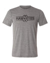 Iowa Hawkeyes Premium Tri-Blend Tee Shirt - Striped HAWKEYES Football Laces