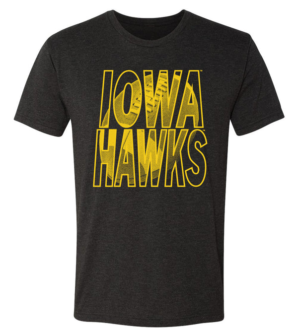 Iowa Hawkeyes Premium Tri-Blend Tee Shirt - Iowa Hawks Football Image