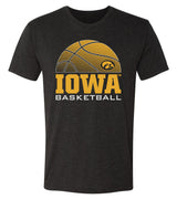 Iowa Hawkeyes Premium Tri-Blend Tee Shirt - Iowa Basketball Oval Tigerhawk