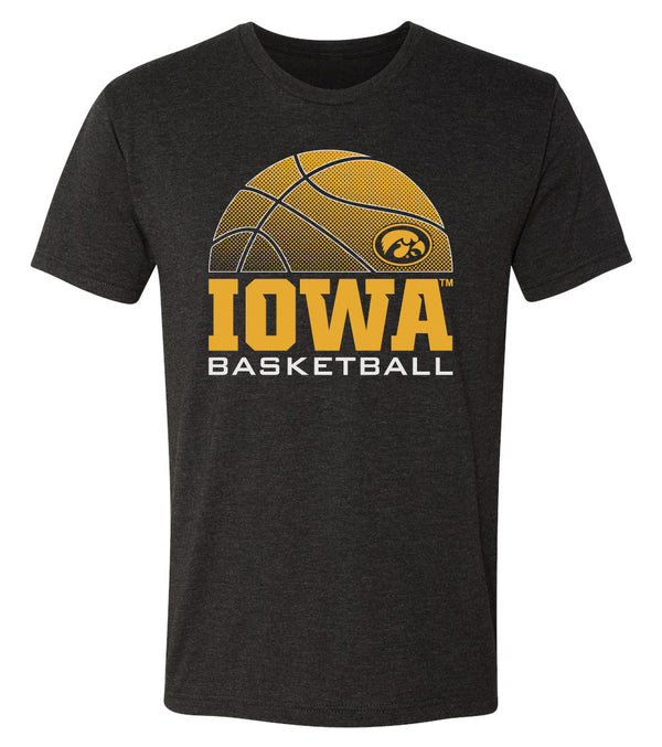 Iowa Hawkeyes Premium Tri-Blend Tee Shirt - Iowa Basketball Oval Tigerhawk