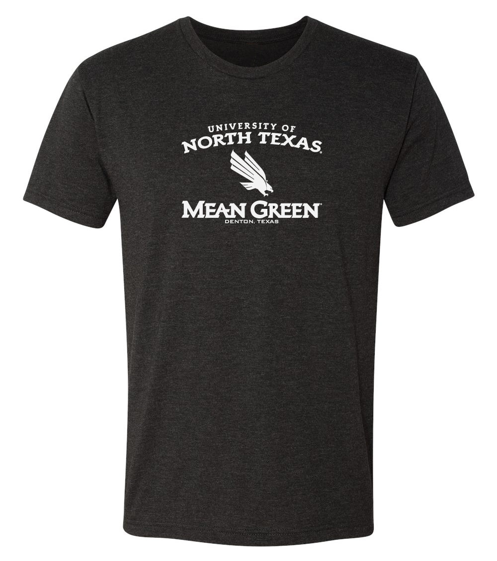 North Texas Mean Green Premium Tri-Blend Tee Shirt - UNT Arch Primary Logo