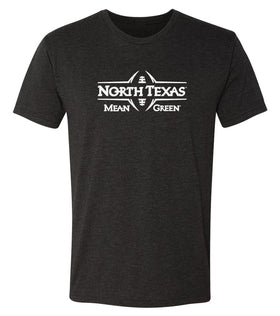 North Texas Mean Green Premium Tri-Blend Tee Shirt - Mean Green Football Laces