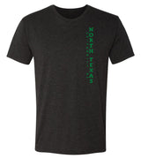 North Texas Mean Green Premium Tri-Blend Tee Shirt - Vertical University of North Texas