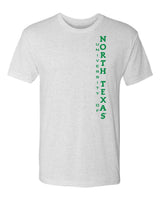 North Texas Mean Green Premium Tri-Blend Tee Shirt - Vertical University of North Texas