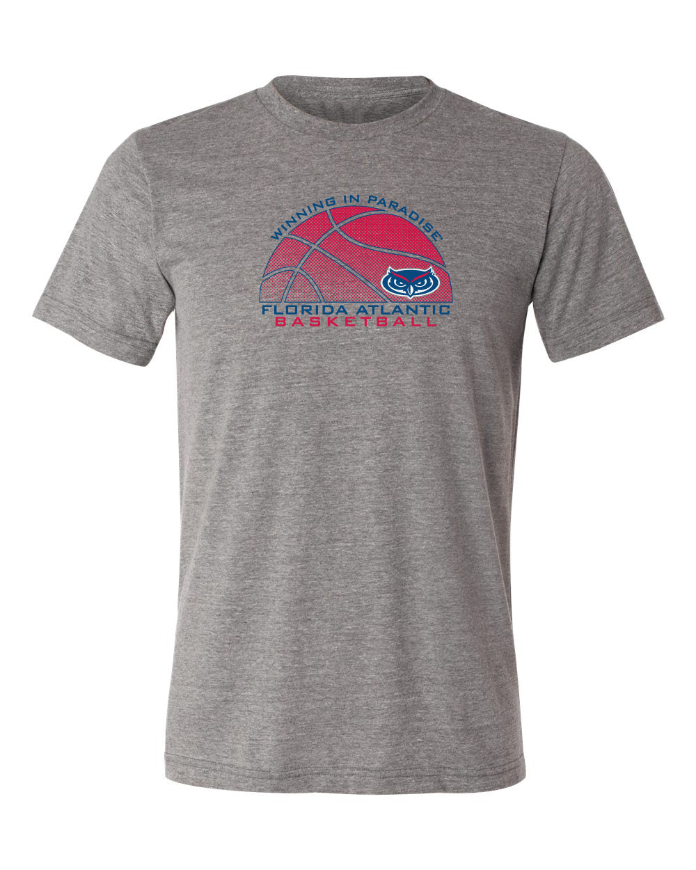 Florida Atlantic Owls Premium Tri-Blend Tee Shirt - FAU Basketball