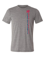Florida Atlantic Owls Premium Tri-Blend Tee Shirt - FAU Vertical Palm Tree