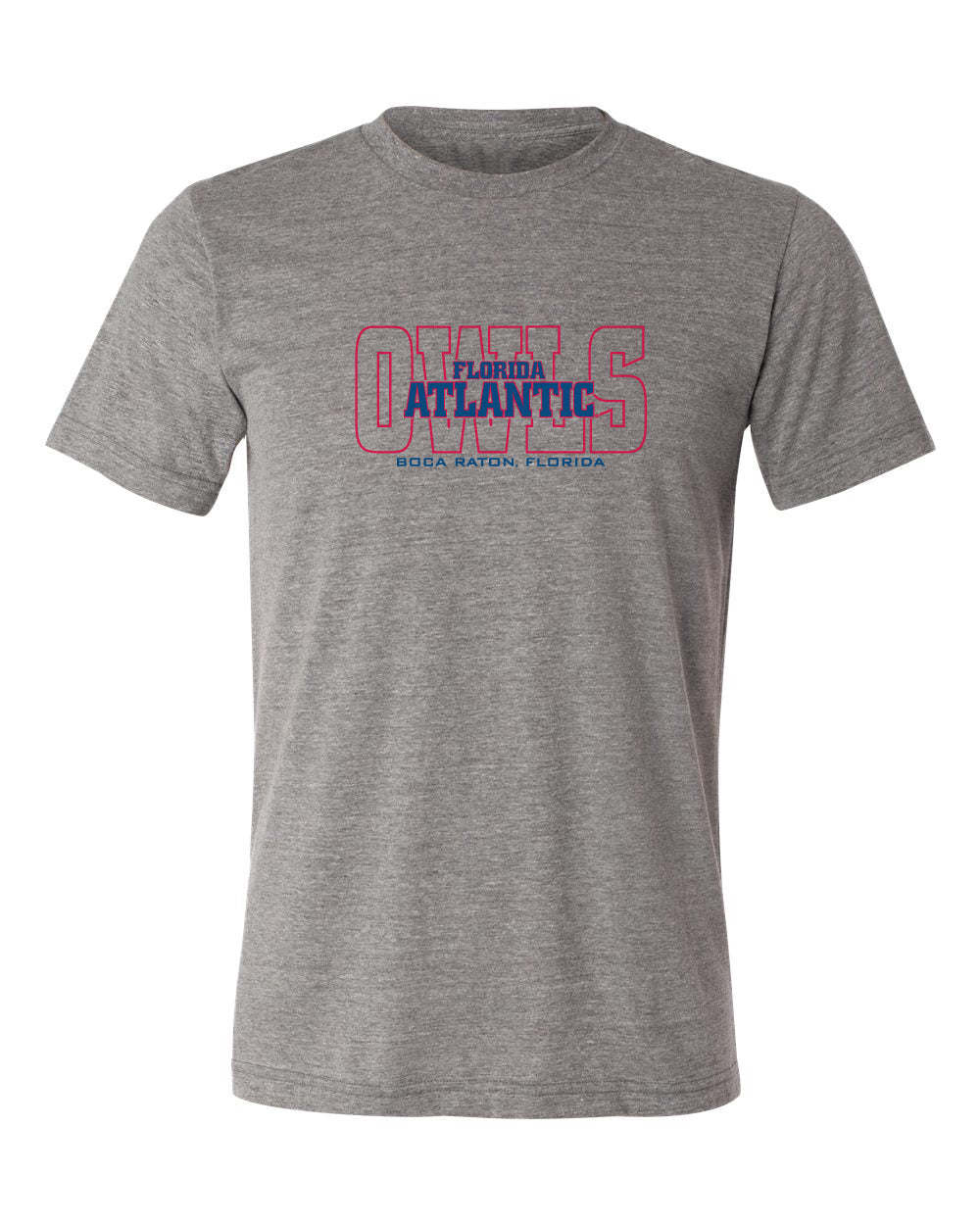 Florida Atlantic Owls Premium Tri-Blend Tee Shirt - FAU Owls Background