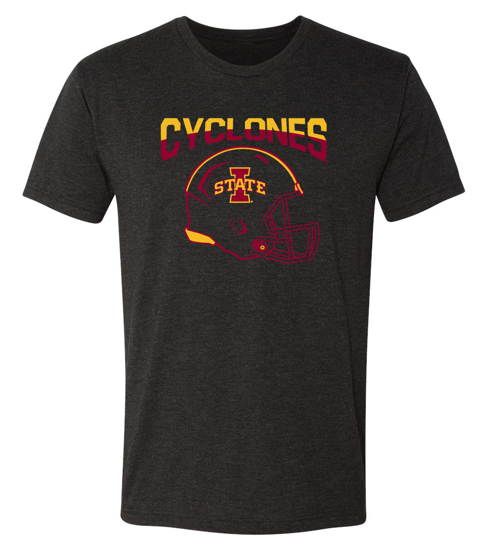 Iowa State Cyclones Premium Tri-Blend Tee Shirt - ISU Cyclones Football Helmet