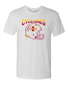 Iowa State Cyclones Premium Tri-Blend Tee Shirt - ISU Cyclones Football Helmet