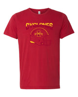 Iowa State Cyclones Premium Tri-Blend Tee Shirt - ISU Cyclones Football Helmet
