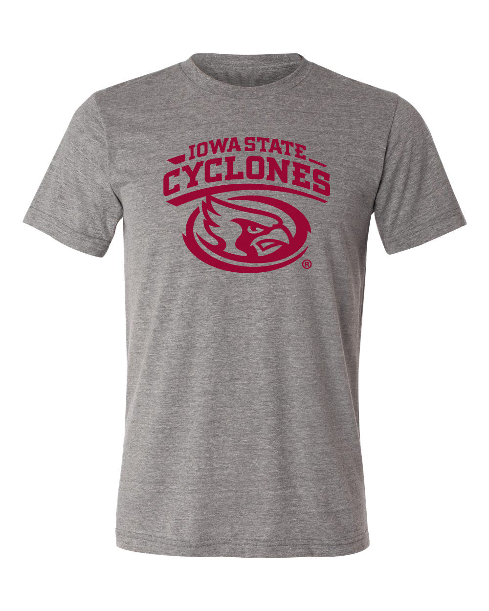 Iowa State Cyclones Premium Tri-Blend Tee Shirt - Cy The ISU Cyclones Mascot Swirl