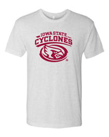 Iowa State Cyclones Premium Tri-Blend Tee Shirt - Cy The ISU Cyclones Mascot Swirl