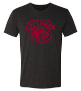 Iowa State Cyclones Premium Tri-Blend Tee Shirt - Cy The ISU Cyclones Mascot Swirl