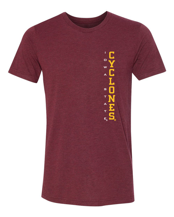 Iowa State Cyclones Premium Tri-Blend Tee Shirt - Vertical Iowa State Cyclones