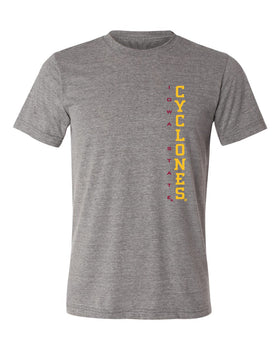 Iowa State Cyclones Premium Tri-Blend Tee Shirt - Vertical Iowa State CYCLONES
