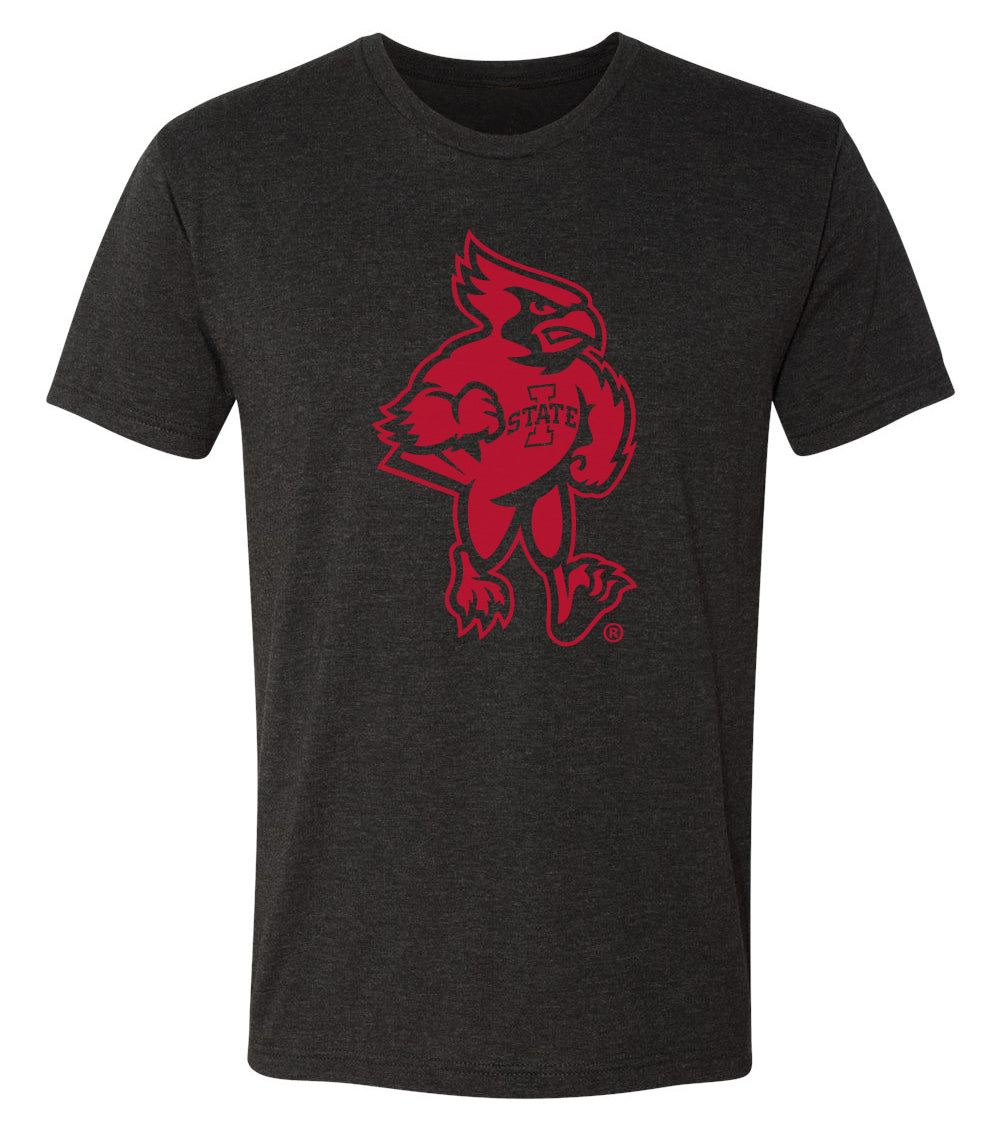 Iowa State Cyclones Premium Tri-Blend Tee Shirt - Mascot Cy Full Body