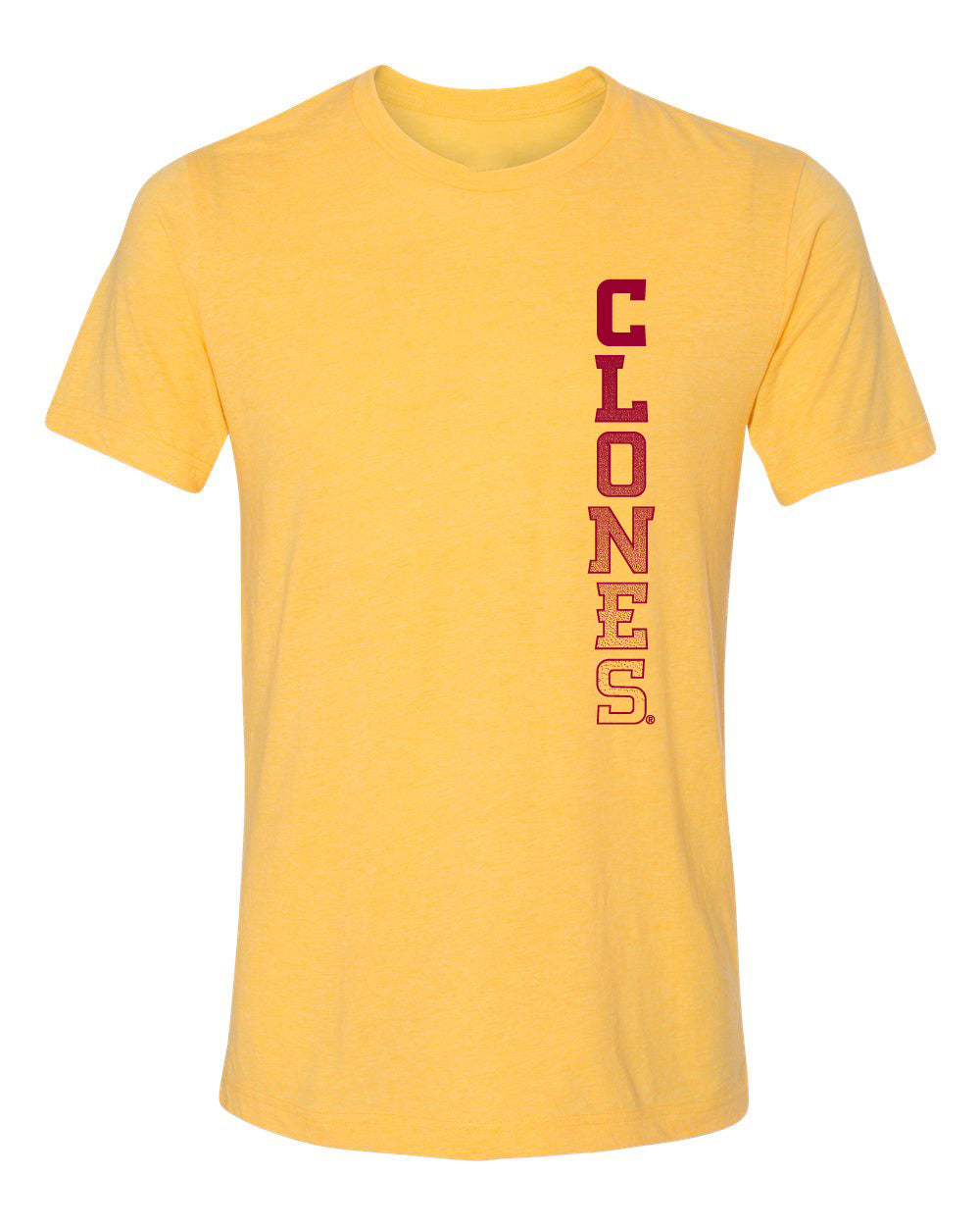 Iowa State Cyclones Premium Tri-Blend Tee Shirt - Vertical Clones Fade
