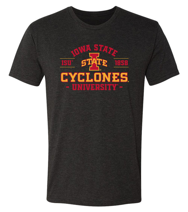 Iowa State Cyclones Premium Tri-Blend Tee Shirt - Arch Iowa State 1858
