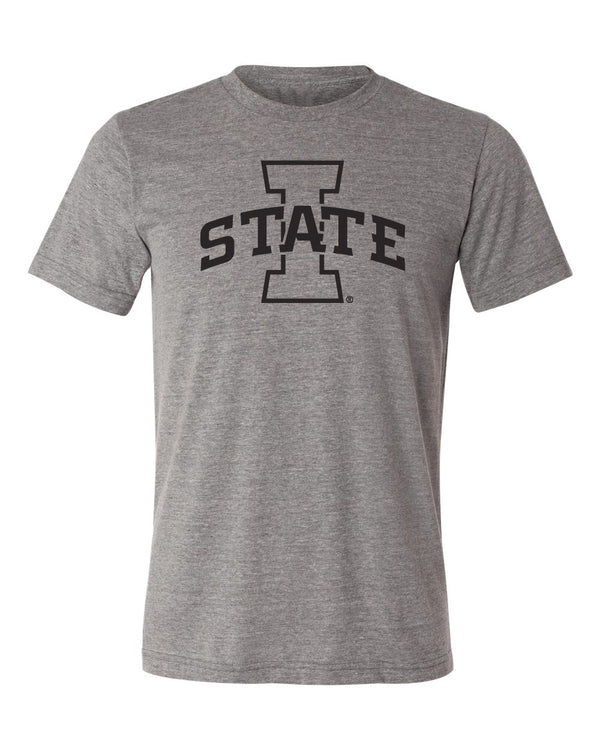 Iowa State Cyclones Premium Tri-Blend Tee Shirt - I-State Primary Logo Gray Out
