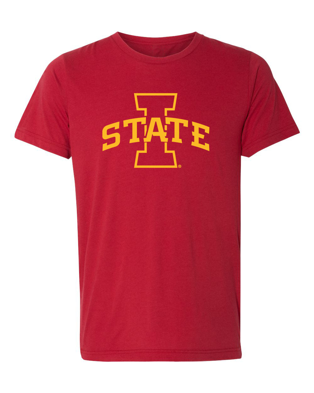 Iowa State Cyclones Premium Tri-Blend Tee Shirt - I-State Primary Logo Gold Ink