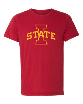 Iowa State Cyclones Premium Tri-Blend Tee Shirt - I-State Primary Logo Gold Ink