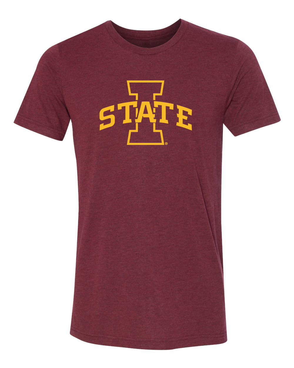 Iowa State Cyclones Premium Tri-Blend Tee Shirt - I-State Primary Logo Gold Ink