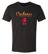 Iowa State Cyclones Premium Tri-Blend Tee Shirt - Script Cyclones Full Color Fade with Cy