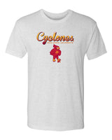 Iowa State Cyclones Premium Tri-Blend Tee Shirt - Script Cyclones Full Color Fade with Cy