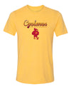 Iowa State Cyclones Premium Tri-Blend Tee Shirt - Script Cyclones Full Color Fade with Cy